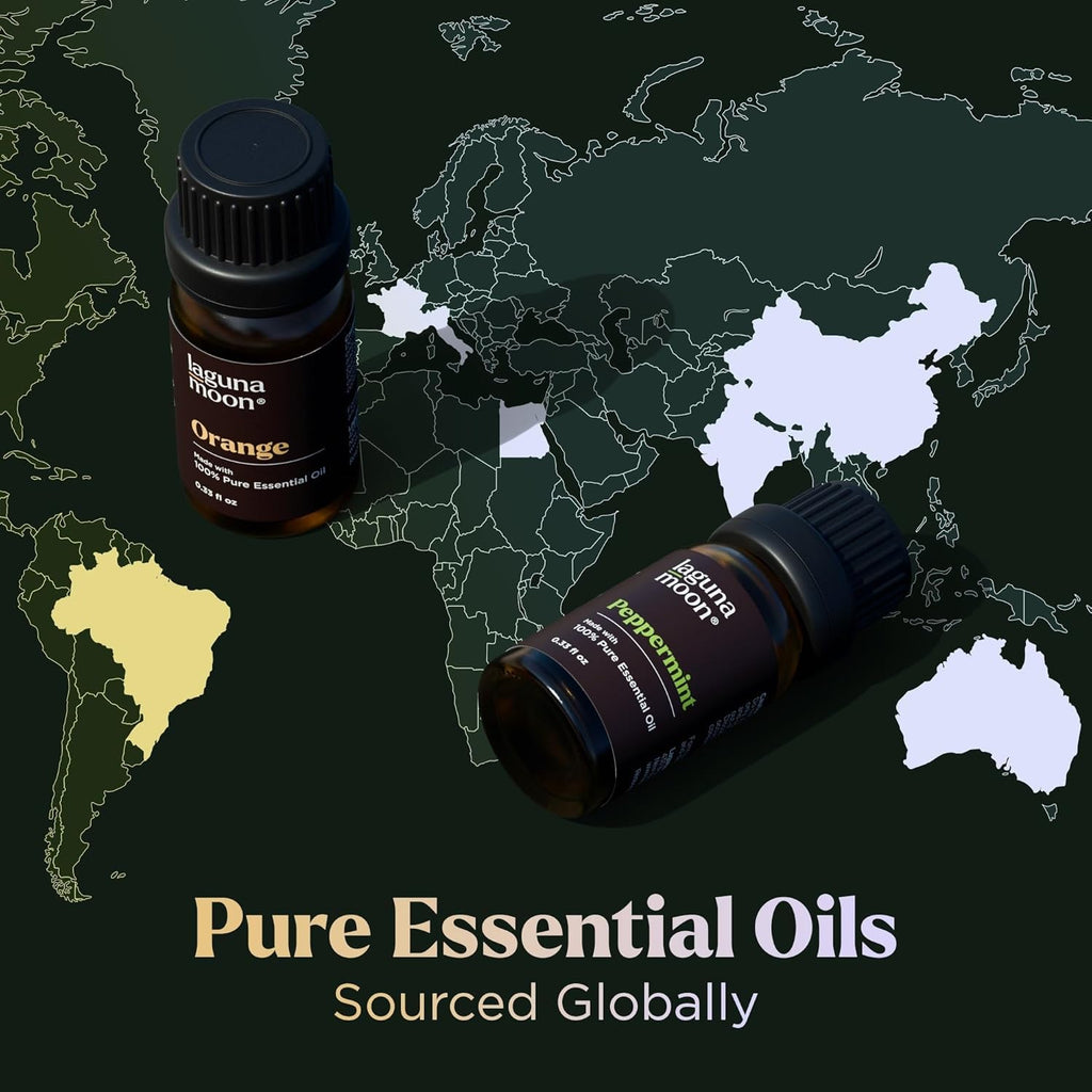 Essential Oils Set, Top 20 Gift Set Oils for Diffusers, Humidifiers, Aromatherapy, Candle Making Scents, Cars & Home Products, Peppermint, Tea Tree, Lavender, Eucalyptus, Lemongrass (10Ml)