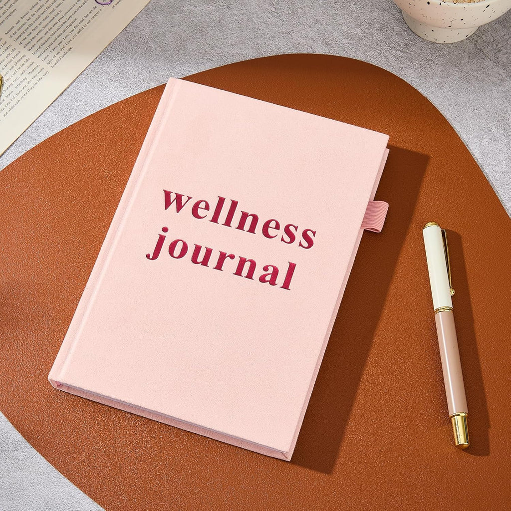 Wellness Journal Planner- Gratitude & Mindset Mental Health Journal,Track Goals, Sleep & Lifestyle,Daily Self Reflection,Self Care Journal,Daily Positive Mindfulness Diary,Size A5 Pink.