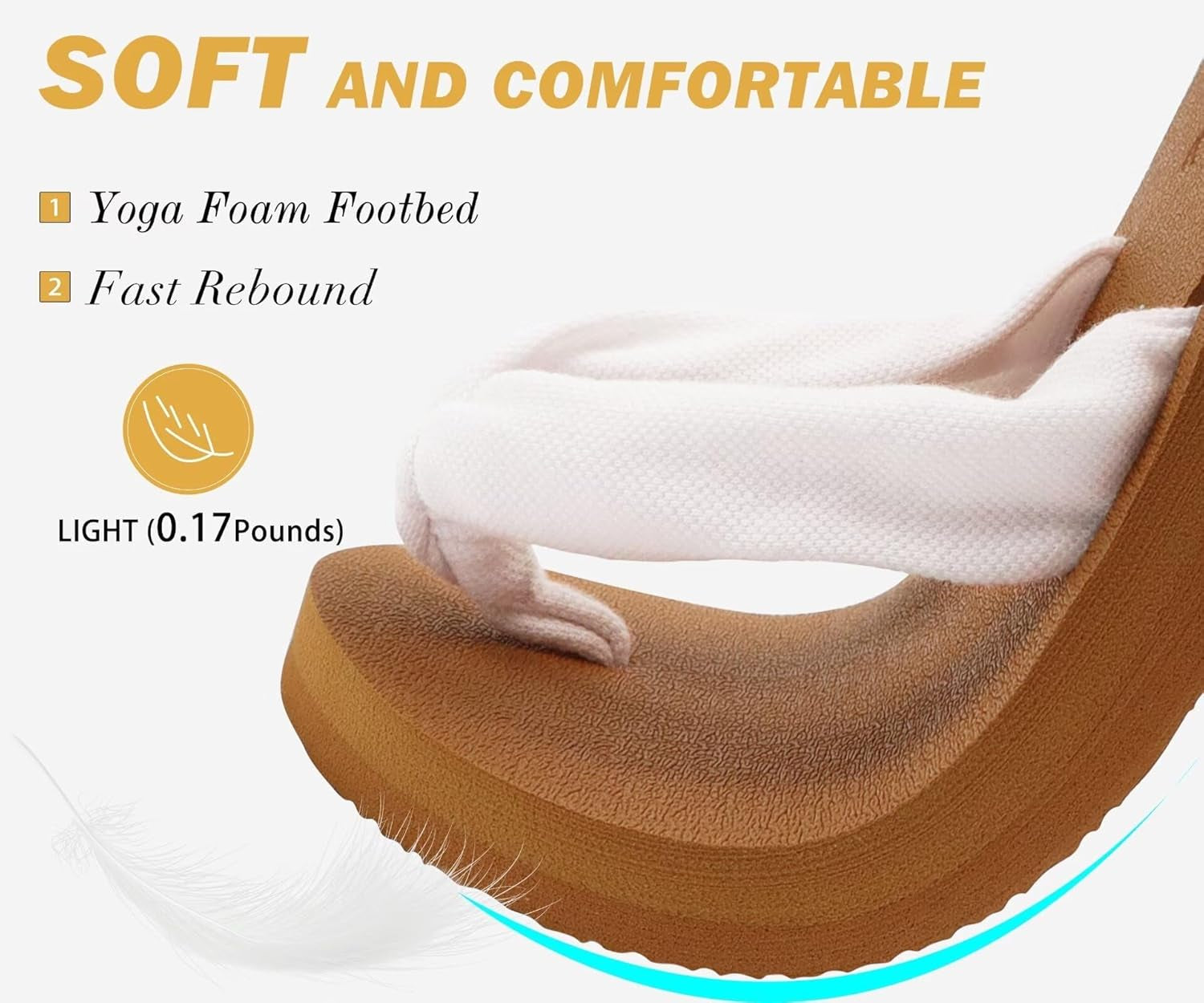 Flip Flops for Women with Arch Support Yoga Mat Comfortable Summer Beach Walking Thong Cushion Sandals Slip on Indoor Outdoor