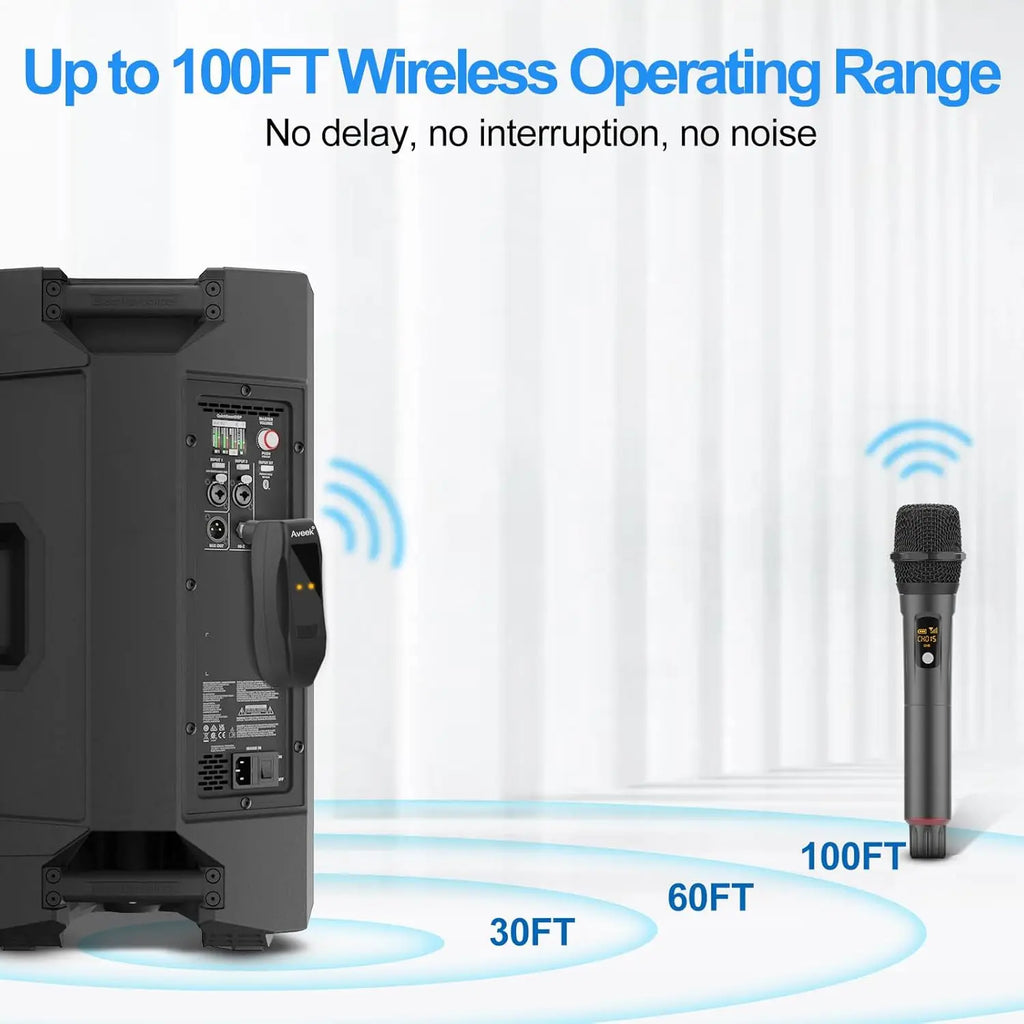 Wireless Microphones Rechargeable,  Karaoke Handheld Microphone with Receiver,Microphones for Singing,Karaoke Machines,Dj