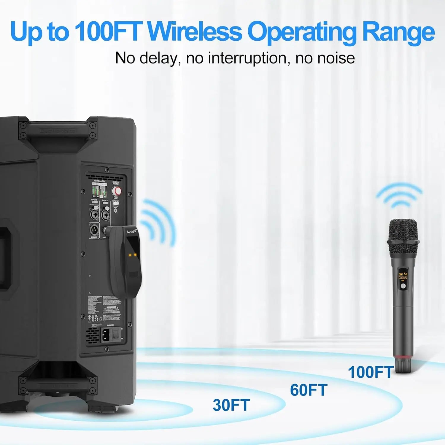 Wireless Microphones Rechargeable,  Karaoke Handheld Microphone with Receiver,Microphones for Singing,Karaoke Machines,Dj