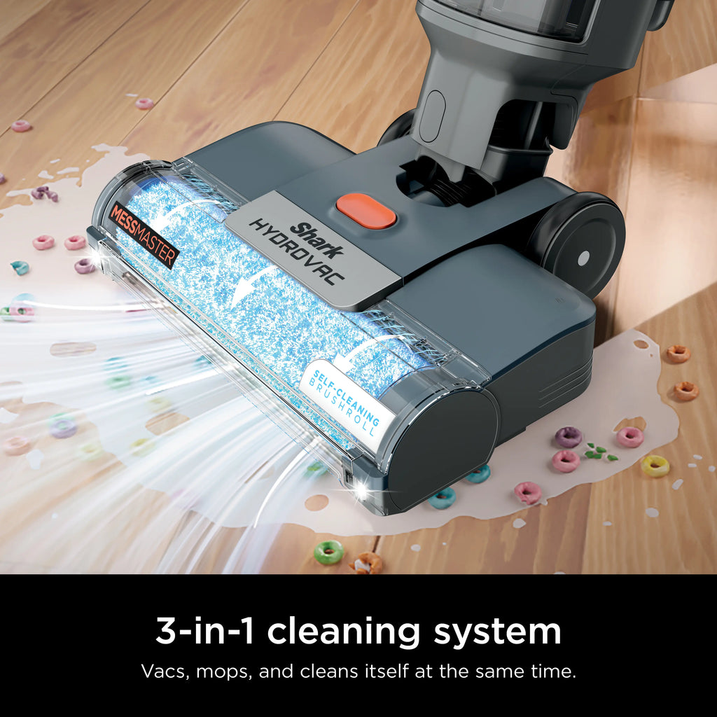 Shark Hydrovac Messmaster Corded 3-In-1 Vacuum, Mop and Self-Cleaning System - WD161