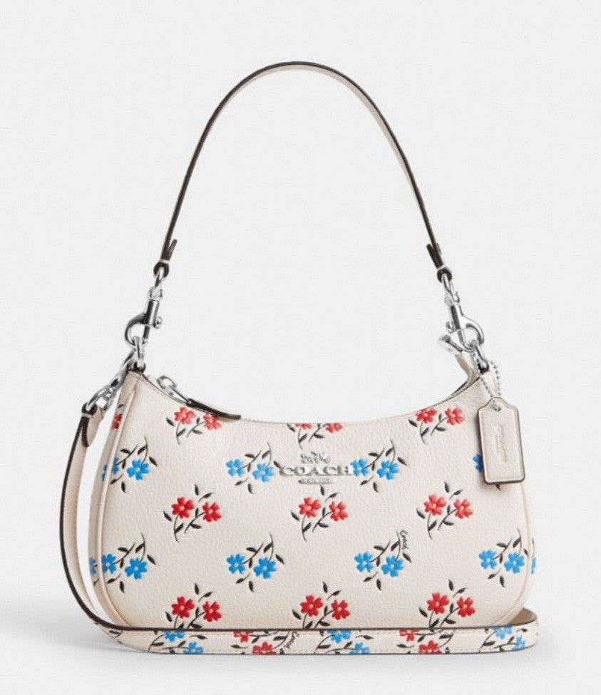 NWT COACH Teri Shoulder Bag with Fashion Floral Print CT830 Chalk Multi