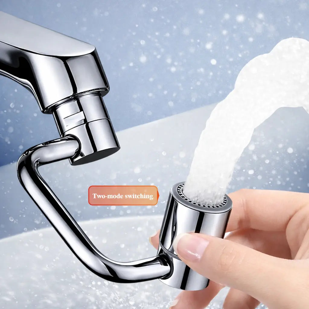 1440° Rotatable Faucet Aerator Extension for Toddlers, Dual Sprayer Mode Bathroom & Kitchen Faucet Attachment, Tap Head Replacement for Smart Face Washing