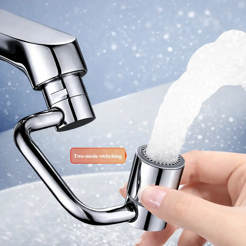 1440° Rotatable Faucet Aerator Extension for Toddlers, Dual Sprayer Mode Bathroom & Kitchen Faucet Attachment, Tap Head Replacement for Smart Face Washing