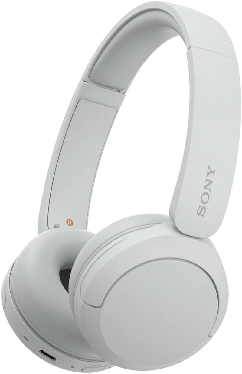WH-CH520 Wireless Headphones Bluetooth On-Ear Headset with Microphone and up to 50 Hours Battery Life with Quick Charging, White