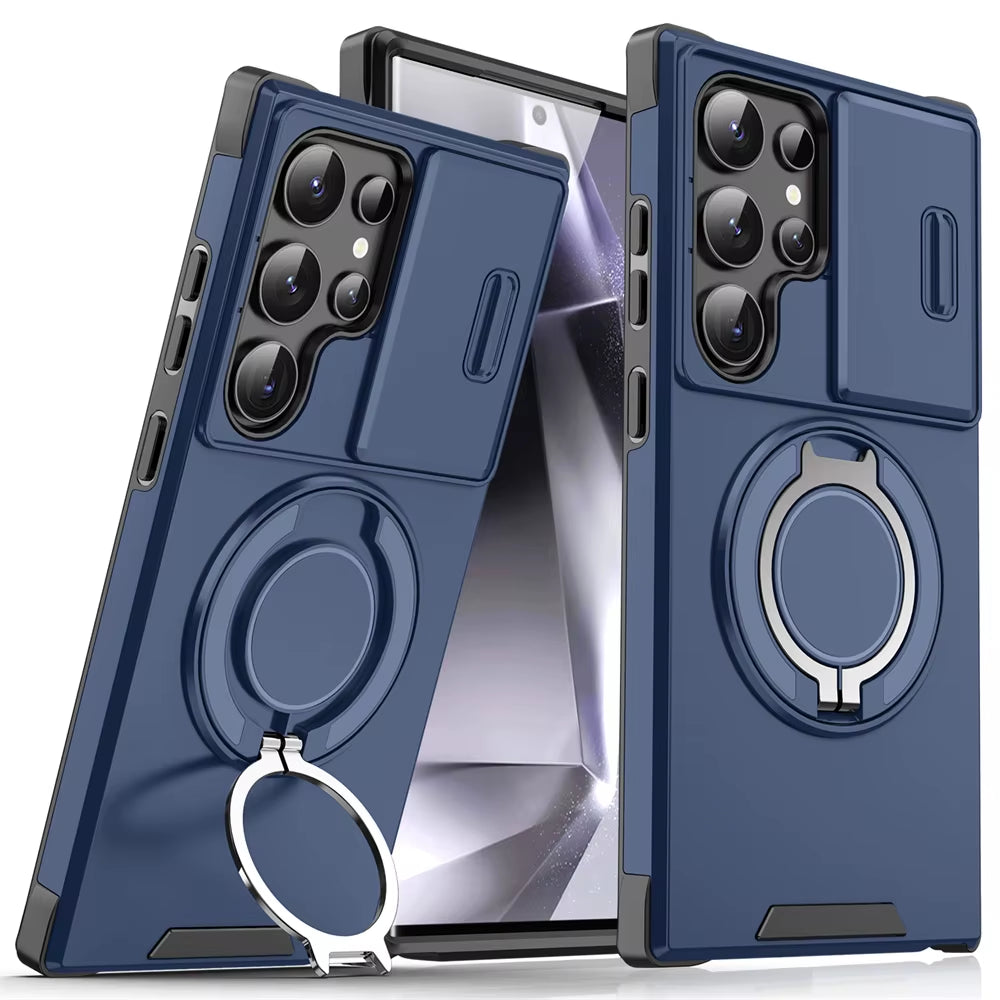 Magnetic Slide Camera Protection Phone Case for Samsung Galaxy S26, S25 Edge, S24, S23 Plus, S21, S22 Ultra, FE, A54, A15, A05, A05S