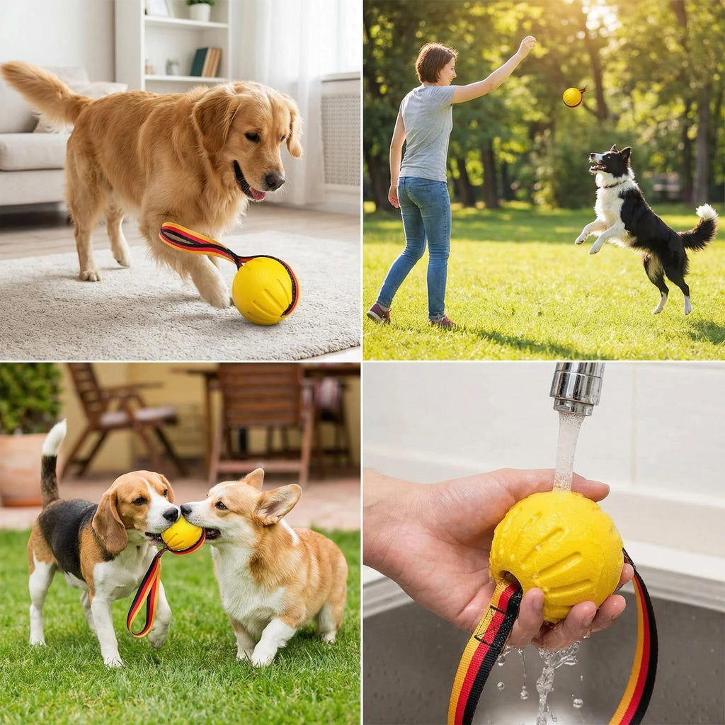 EVA Dog Rope - Attached Chew Resistant Ball, Interactive Tug - of - War Training Toy for Pets