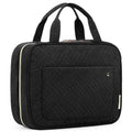 Toiletry Bag Travel Bag with Hanging Hook, Water-Resistant Makeup Cosmetic Bag Travel Organizer for Accessories, Shampoo, Full-Size Container, Toiletries (Black, Medium)