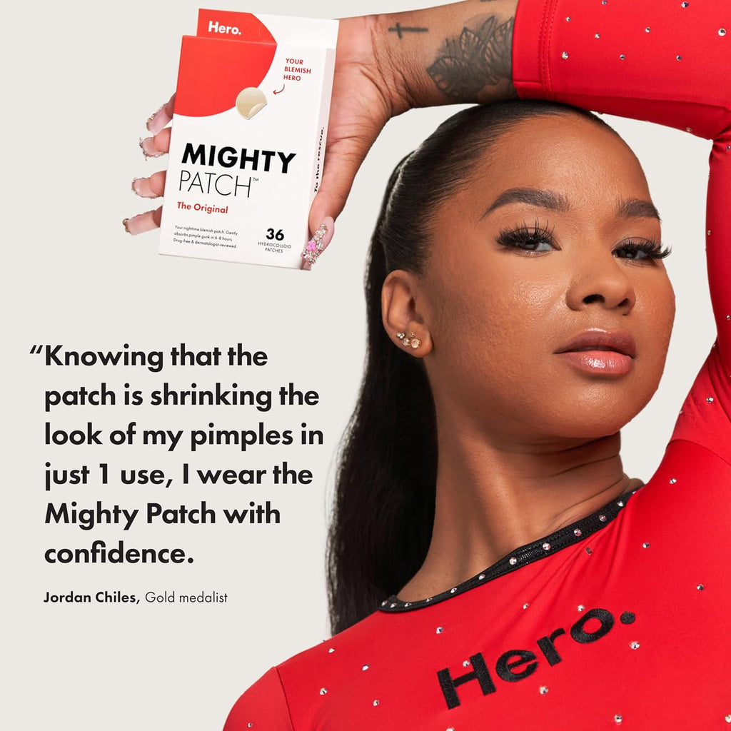 Original Patch from Hero Cosmetics - #1 Hydrocolloid Acne Pimple Patches for Face, Shrinking Zits & Whiteheads in 1 Use, Nighttime Spot Pimple Stickers for Face, 36 Count