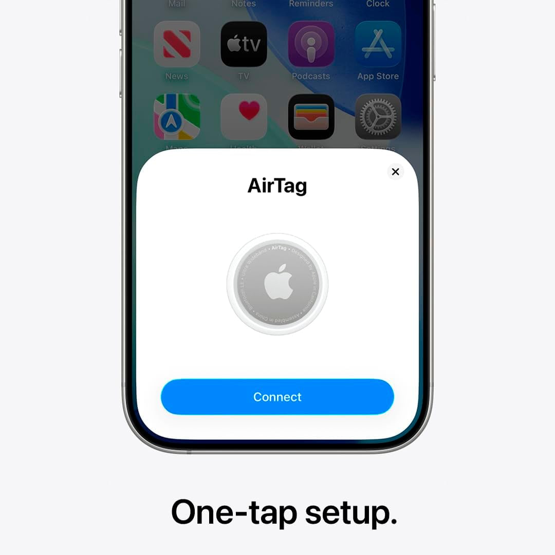 Airtag (2Nd Generation): Tracker for Keychain, Wallet, and More; Locator with Sound; Simple One-Tap Setup with Iphone or Ipad; Key Finder with up to 1.5X Precision Finding Range