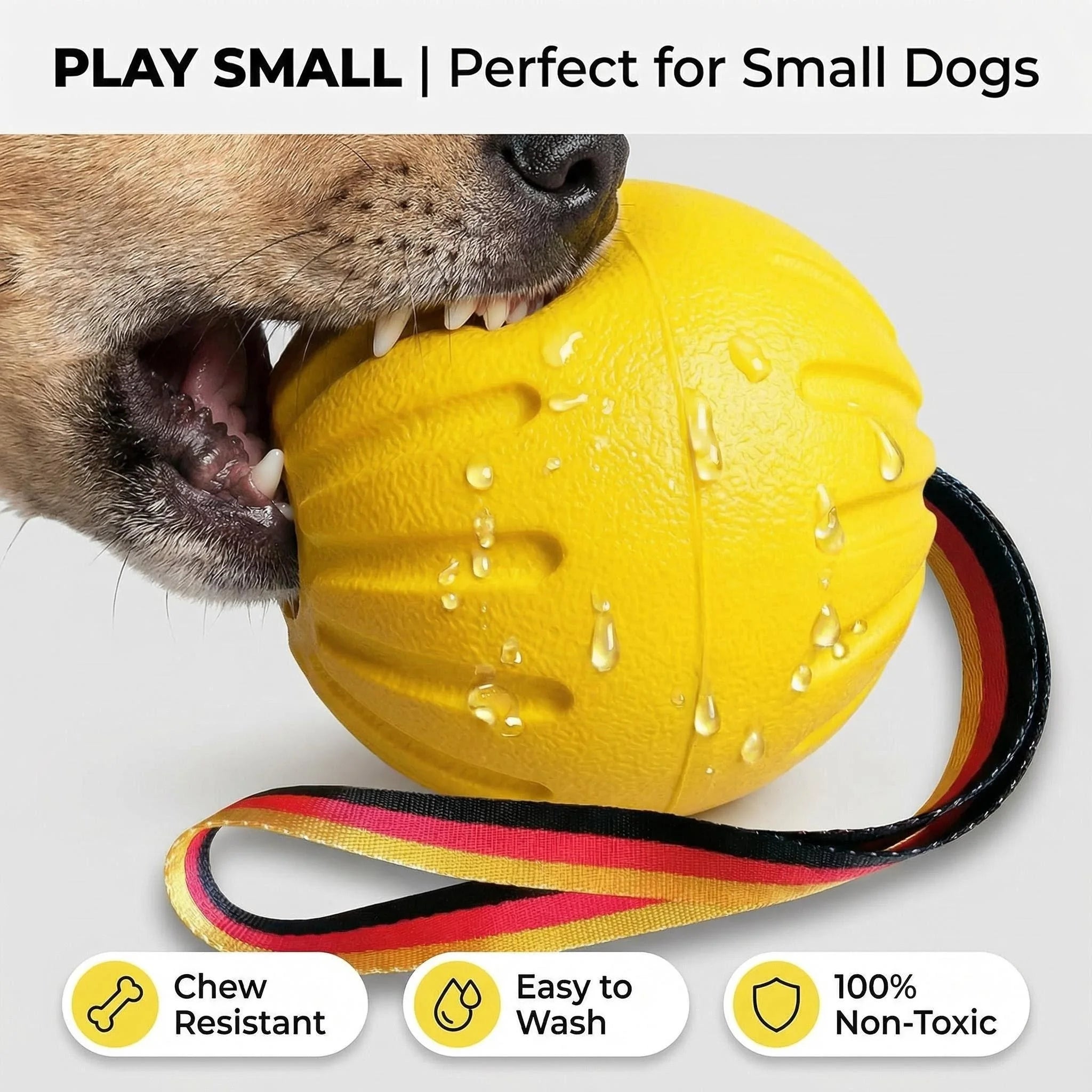 EVA Dog Rope - Attached Chew Resistant Ball, Interactive Tug - of - War Training Toy for Pets