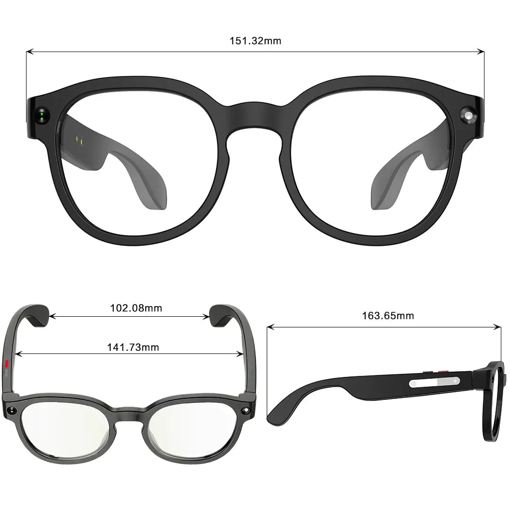 Sightflow Smart AI Camera Glasses, 8MP Photochromic Uv-Protection Lenses, 160+ Languages Real-Time Translation, Bluetooth Audio, Hands-Free Photo & Video Capture, Button Touch Control, for Travel Outdoor Daily Use, Compatible with Ios & Android