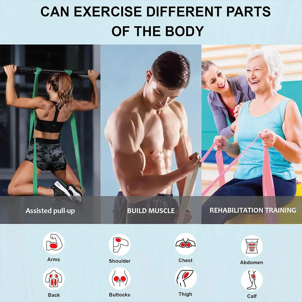 Silicone Pull up Bands Resistance Bands,5 Resistance Levels Assistance Bands for Fitness Home Gym Working Out, Muscle Training