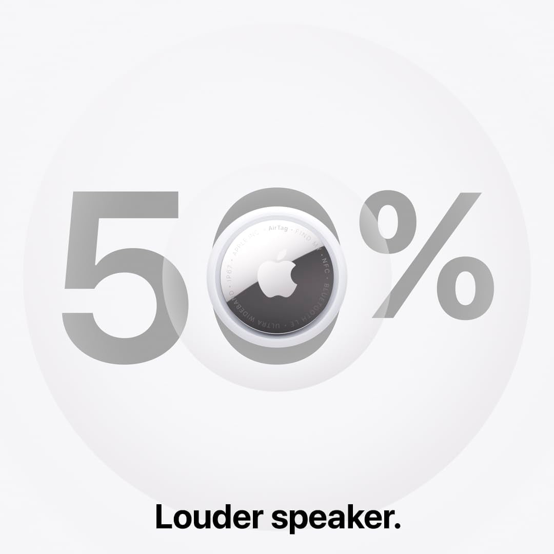 Airtag (2Nd Generation): Tracker for Keychain, Wallet, and More; Locator with Sound; Simple One-Tap Setup with Iphone or Ipad; Key Finder with up to 1.5X Precision Finding Range