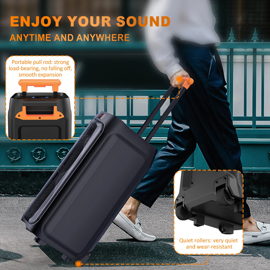 T8Karaoke Machine,Portable Bluetooth Speaker with 2 Wireless Karaoke Microphones, Karaoke Machine for Adults Kids for Home Party
