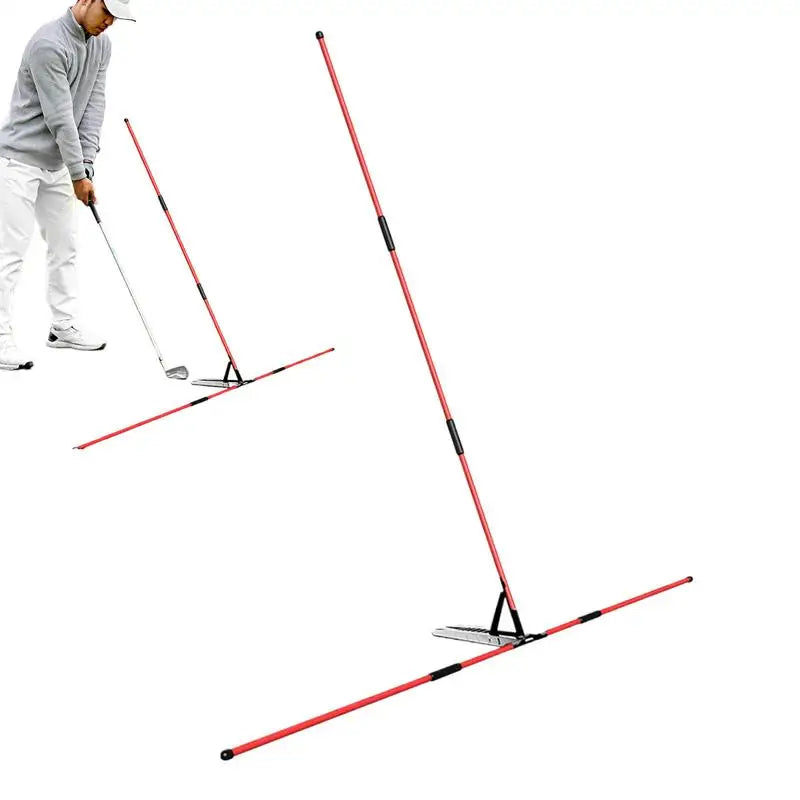 Golf Swing Alignment Rod Golf Alignment Stick Holder Swing Practice Plate Trainer Swing Angle Adjustment Postures Correction Aid