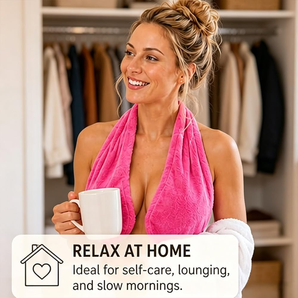 2027 New Hands-Free Adjustable Shower Towel Bra for Women, Bra Towel, Suitable for Drying off after a Bath, Self-Care