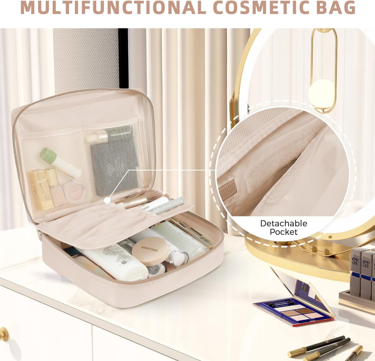 8 Set Packing Cubes Luggage Packing Organizers for Travel Accessories-Cream