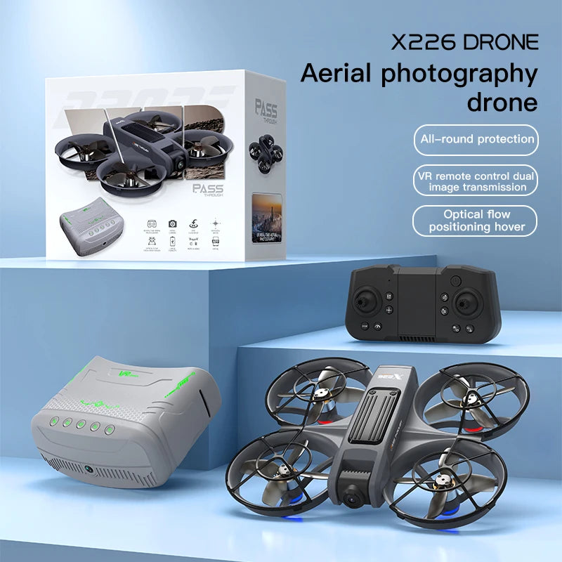 X226/X226VR Mini Drone 4K Professional Remote Control Helicopter Plane RC Dron with Screen Quadcopter Toy Gift for Kids
