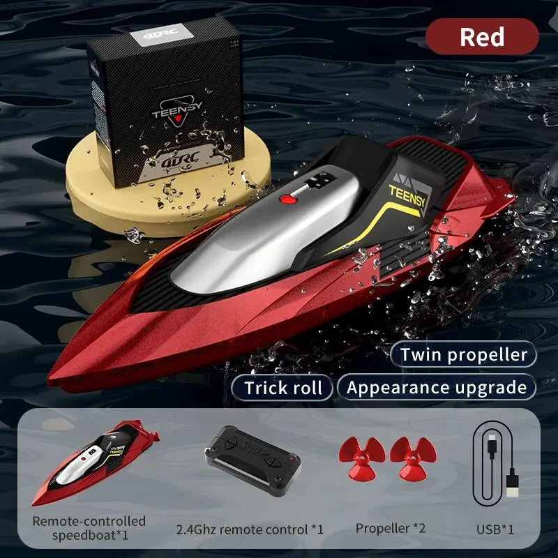 Velocity Blue Fast RC Boat- Remote Control Boats for Adults and Kids, Underwater Speed Racing Mini RC Boats for Pools and Lakes, 2.4GHZ Transmitter