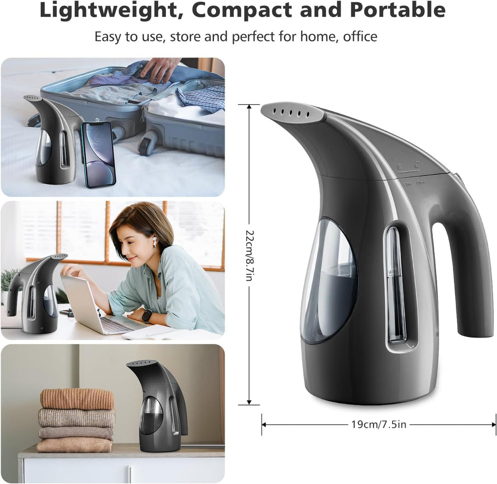 Steamer for Clothes, Portable Handheld Design, 240Ml Big Capacity, 700W, Strong Penetrating Steam, Removes Wrinkle, for Home, Office(Only for 120V)-Black