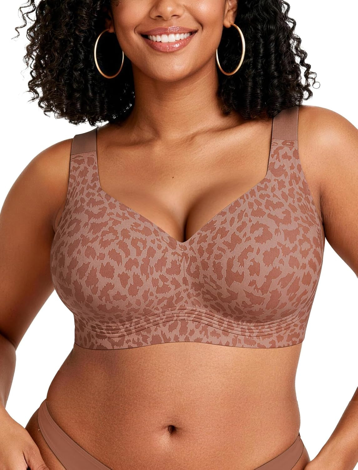 OEAK Womens Wireless Jelly Bra plus Size Supportive Seamless Bras Full Coverage Push up Comfortable No Underwire Tshirt Bras