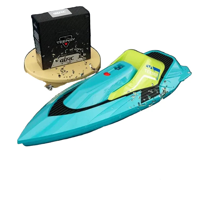 Velocity Blue Fast RC Boat- Remote Control Boats for Adults and Kids, Underwater Speed Racing Mini RC Boats for Pools and Lakes, 2.4GHZ Transmitter