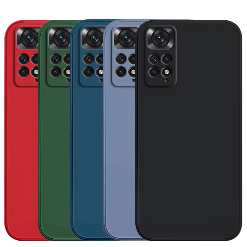Xiaomi Redmi Note 11S Shockproof Liquid Silicone Case - Compatible with Redmi Note 11, 10, 12, 13 Pro Plus 5G