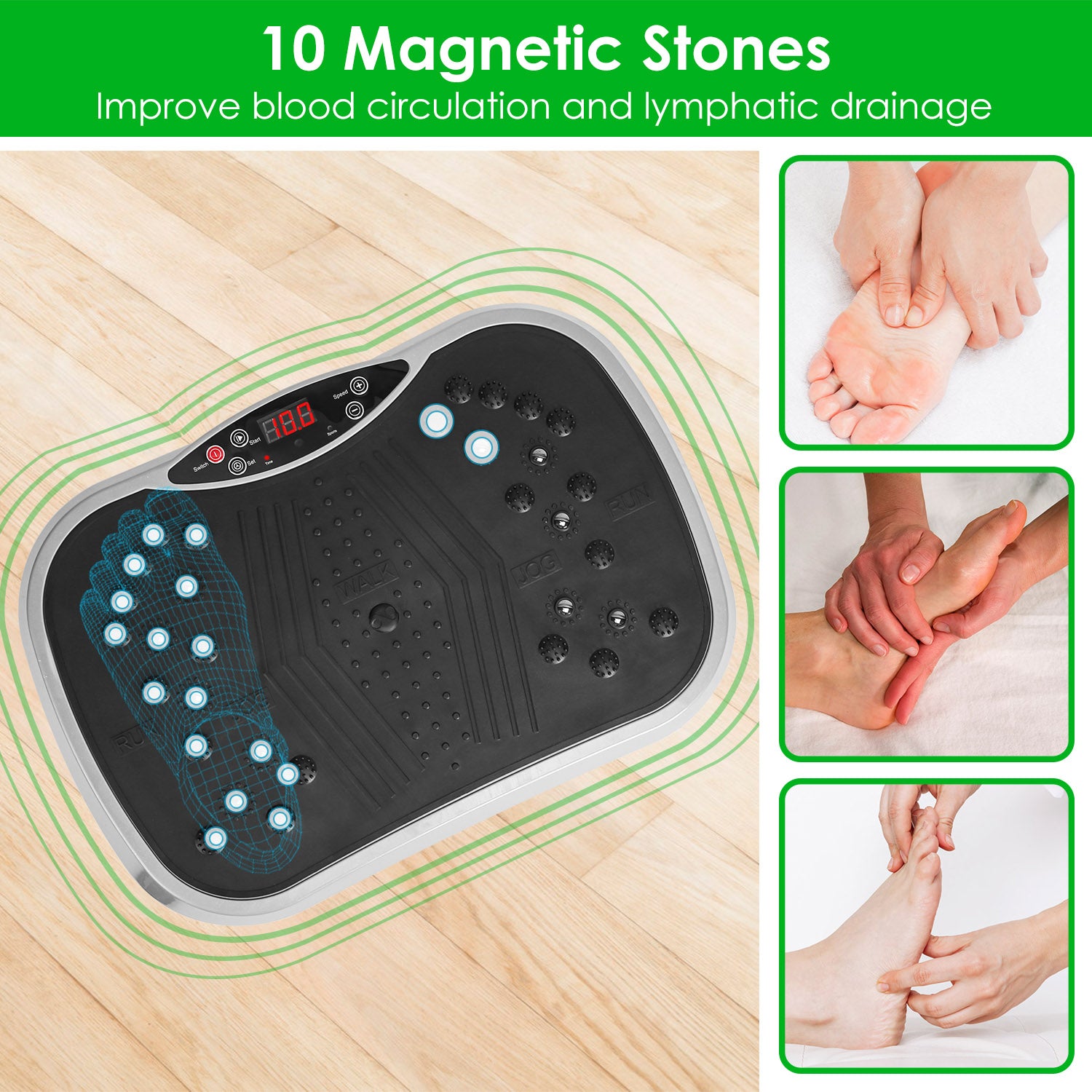 1Pc Vibration Exercise Machine with Resistant Bands for Spring Summer Fitness Remote Control Whole Body Vibration Platform Workout Equipment Home Fitness Training Equipment for Weight Loss Fat Burner