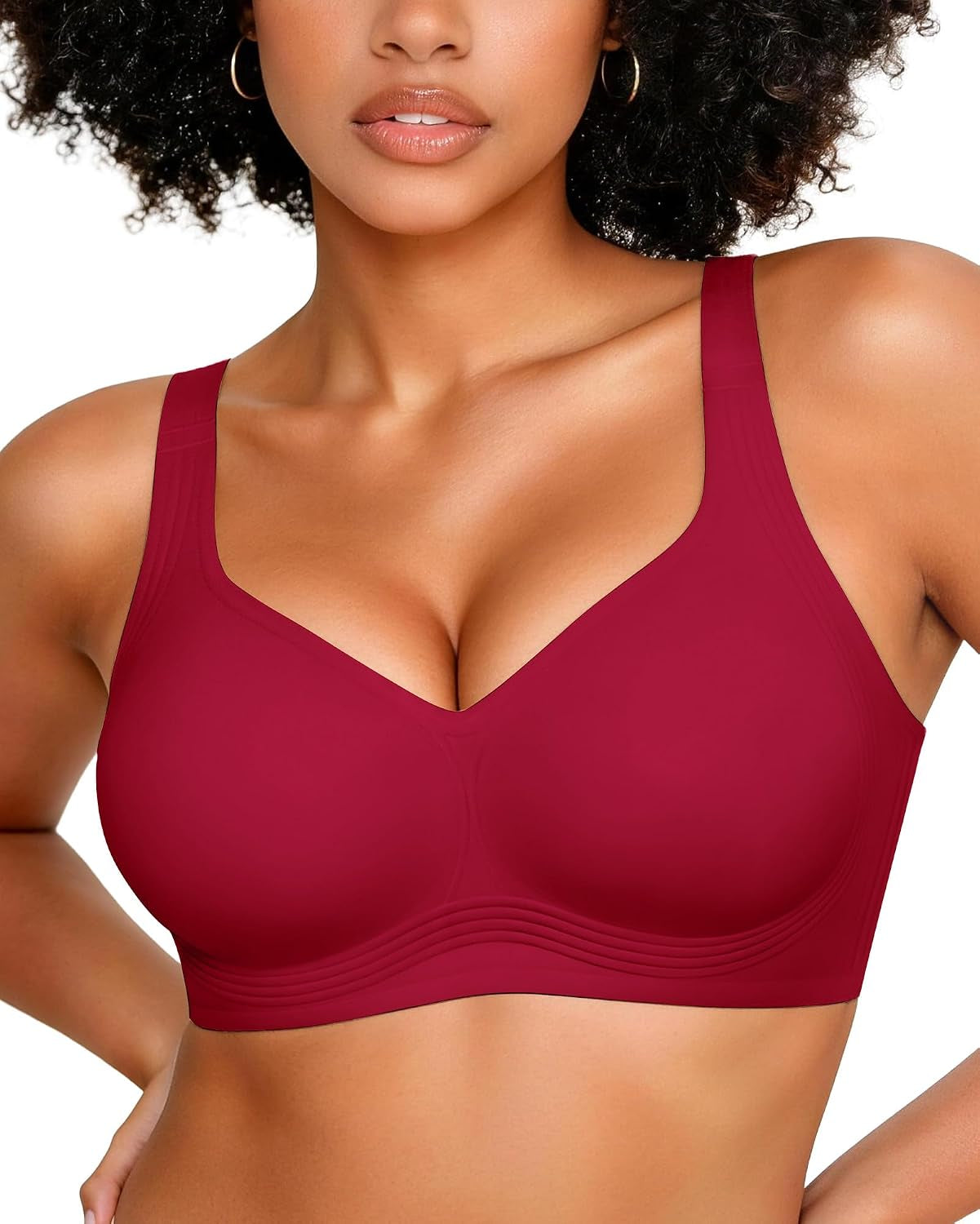 OEAK Womens Wireless Jelly Bra plus Size Supportive Seamless Bras Full Coverage Push up Comfortable No Underwire Tshirt Bras