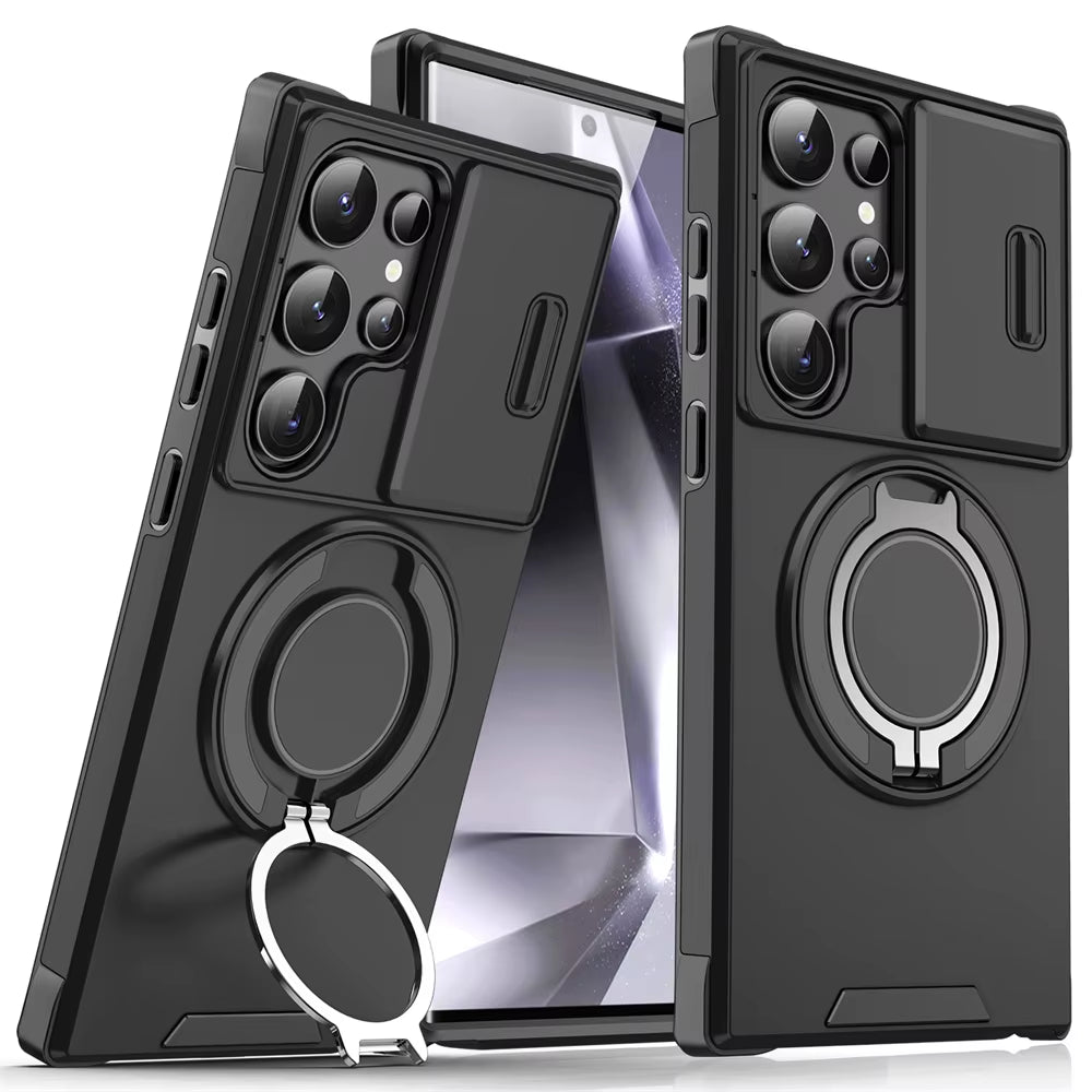 Magnetic Slide Camera Protection Phone Case for Samsung Galaxy S26, S25 Edge, S24, S23 Plus, S21, S22 Ultra, FE, A54, A15, A05, A05S