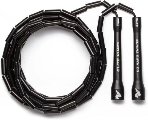 1" Beaded Jump Ropes for Exercise | Crossover Design for Fitness Equipment | Segmented Training Rope