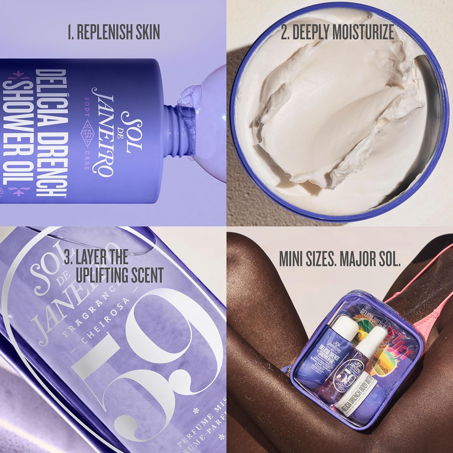Sol De Janeiro Jet Set | Travel Shower Kit | $40 Value