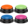 4/6Pcs Recordable Dog Training Buttons with Light Pet Interactive Dog Cat Pet Training Buzzer Talking Button Intelligence Toy