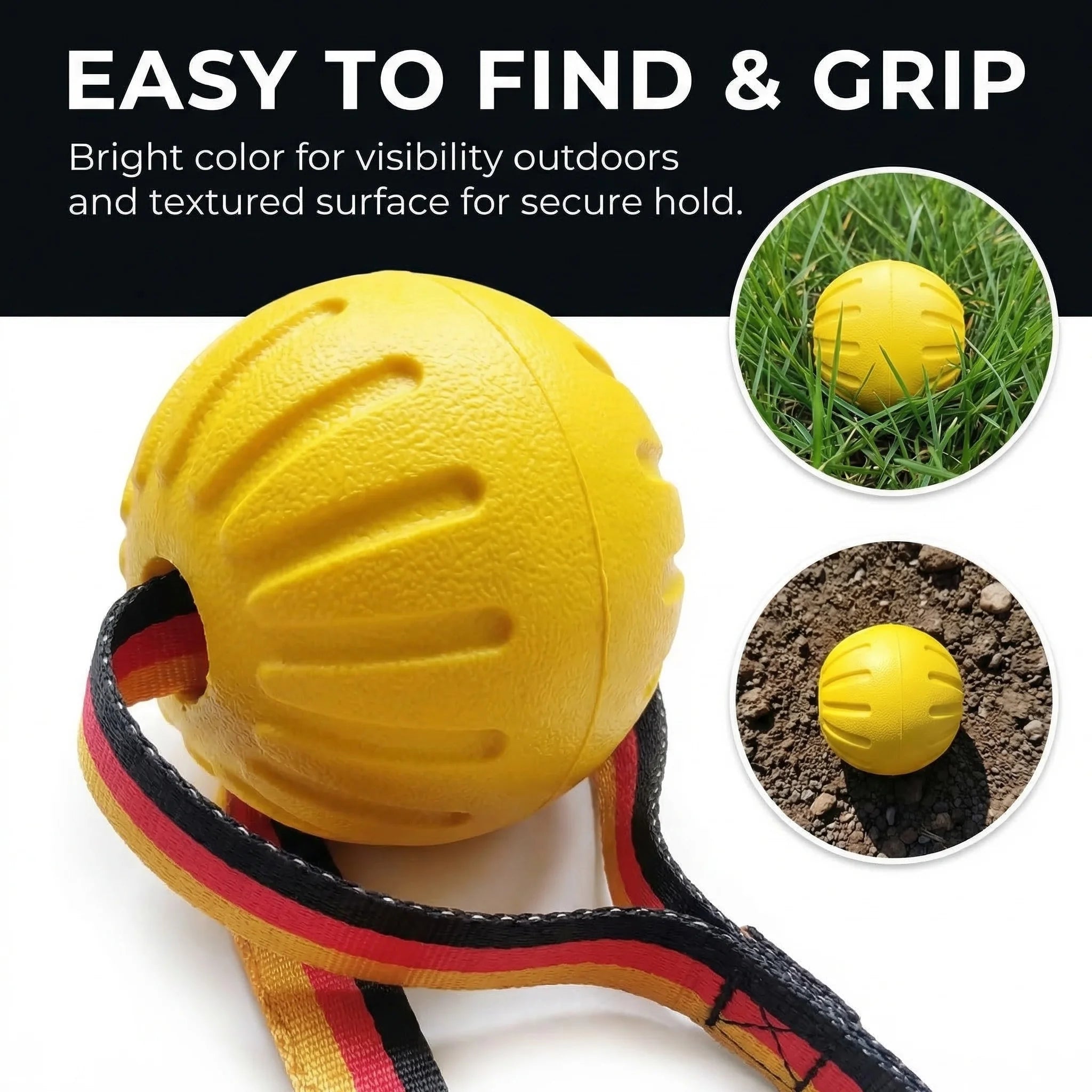 EVA Dog Rope - Attached Chew Resistant Ball, Interactive Tug - of - War Training Toy for Pets