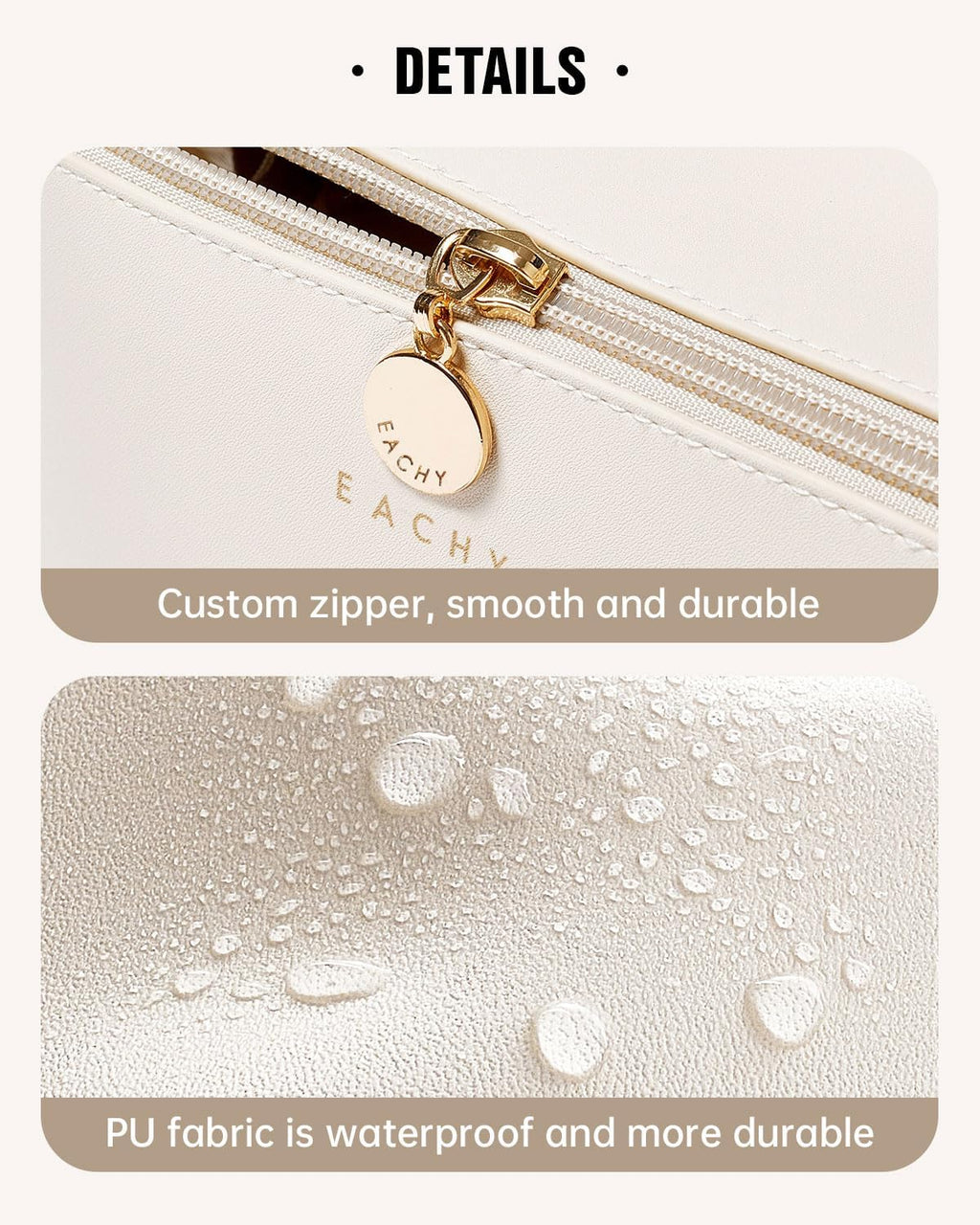Travel Makeup Bag, Large Capacity Cosmetic Bag for Women, Waterproof PU Leather, Flat Open Portable Toiletry Bag for Skincare, Brushes & Travel Essentials