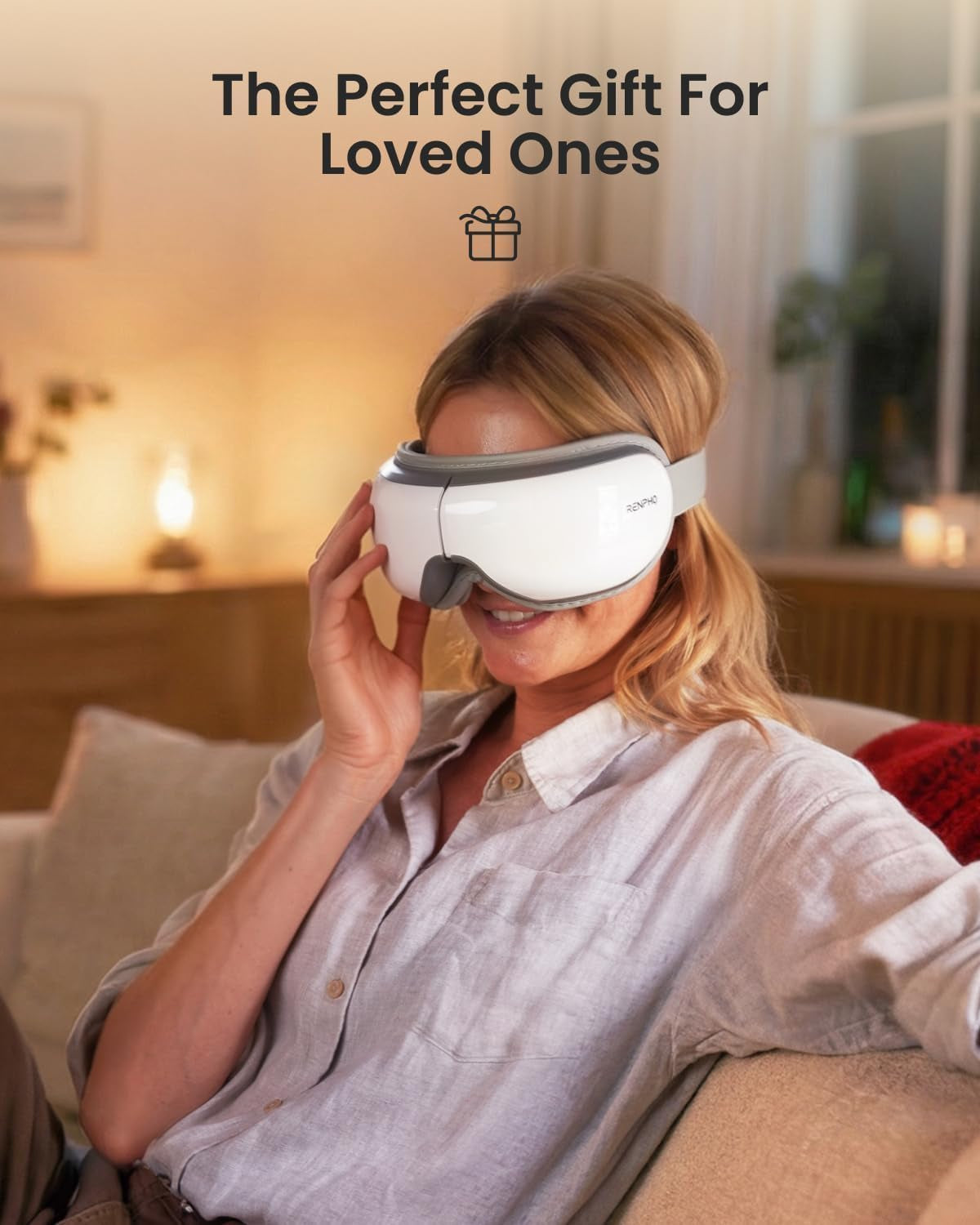 Fathers Day Dad Gifts, Eye Massager with Heat, FSA Eligible HSA, Eye Mask for Head Tension, Birthday Gifts for Men Women Mom Husband, Sleep Mask for Eye Strain and Dry Eyes, Eyeris 1