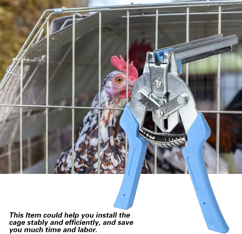 Pet Cage Pliers, Pet Animal Bird Cage Wire Cage Buckle Pliers Clamp Installation Tools for Cats, Dogs, Rabbits, Chickens, Birds (Blue)