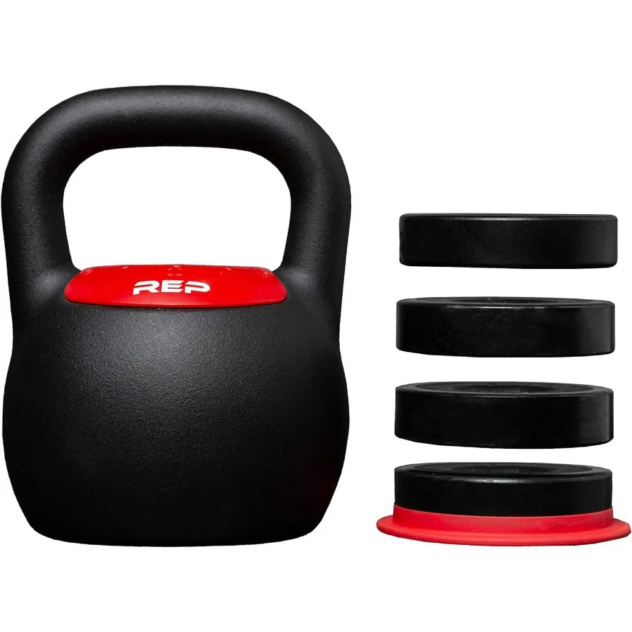 40LB Fitness Adjustable Kettlebell | Weight Set for Home Gym | Strength Training Equipment for Men & Women | Compact Steel Bell