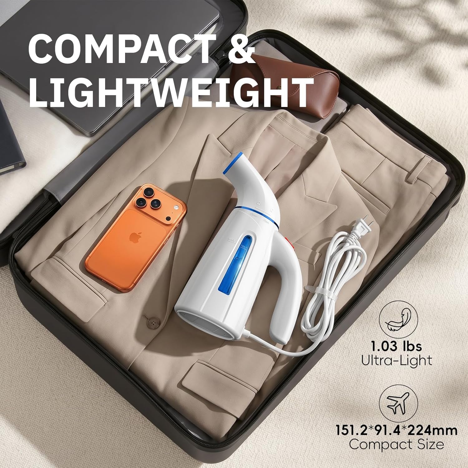 Steamer for Clothes, Handheld Clothing Steamer for Garment, 240Ml Big Capacity 700W Portable Travel Steam Iron (Only for 120V)