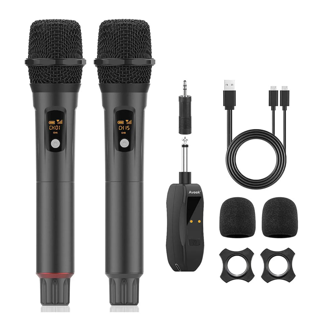 Wireless Microphones Rechargeable,  Karaoke Handheld Microphone with Receiver,Microphones for Singing,Karaoke Machines,Dj