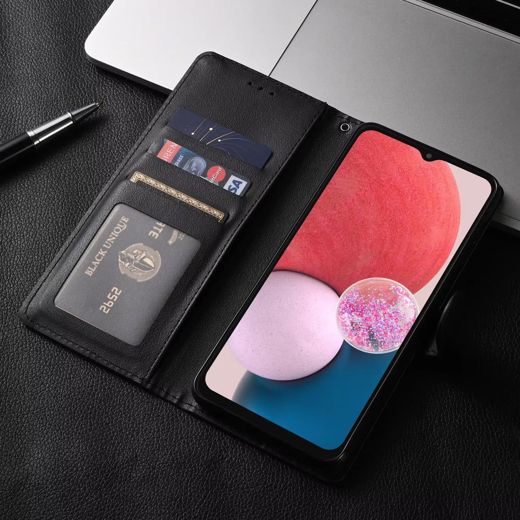 Premium Leather Wallet Case for Xiaomi Redmi Note Series: Compatible with Models 13, 12, 12S, 11, 11S, 10, S, 9, 9S, 8, 7 Pro Max, 8T, and Redmi 10, 10A, 10C, 9A, 9C