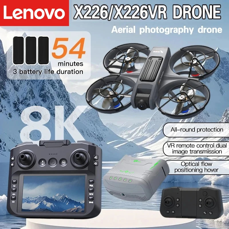 X226/X226VR Mini Drone 4K Professional Remote Control Helicopter Plane RC Dron with Screen Quadcopter Toy Gift for Kids
