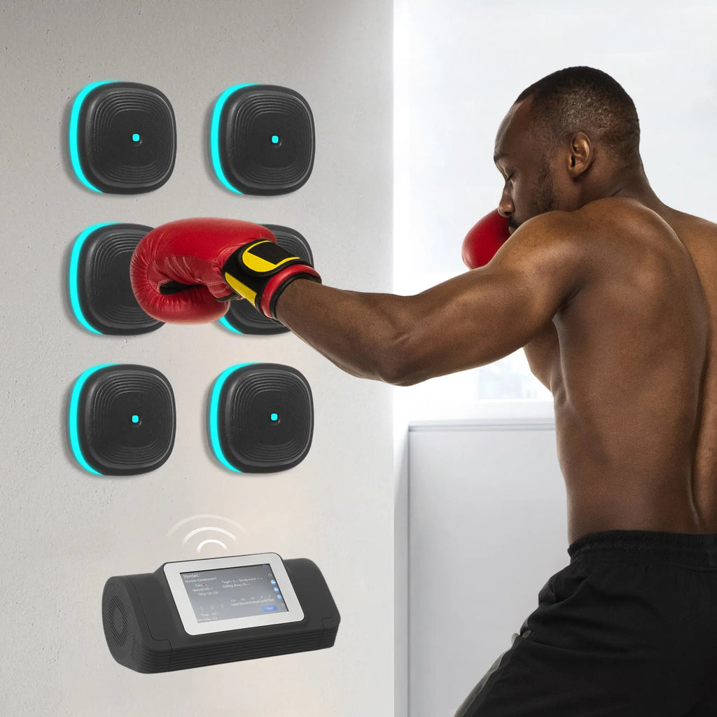 6/8 Music Boxing Machine Split Target Fitness Equipment Bluetooth Wall Target Sandbag Agility Reaction Training for Home