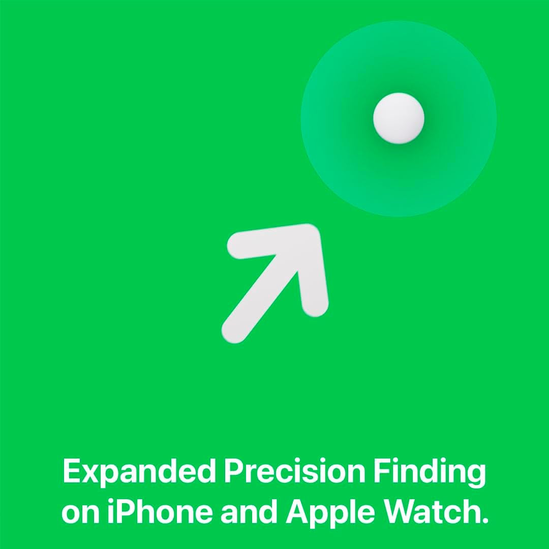 Airtag (2Nd Generation): Tracker for Keychain, Wallet, and More; Locator with Sound; Simple One-Tap Setup with Iphone or Ipad; Key Finder with up to 1.5X Precision Finding Range