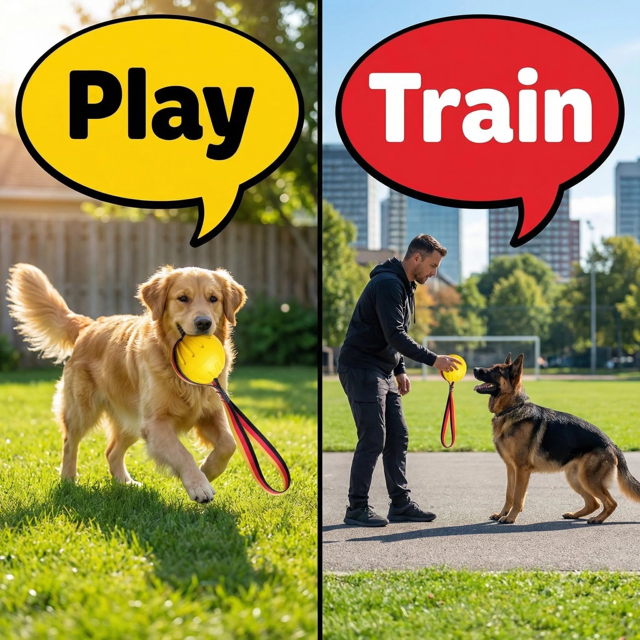 EVA Dog Rope - Attached Chew Resistant Ball, Interactive Tug - of - War Training Toy for Pets
